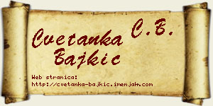 Cvetanka Bajkić vizit kartica